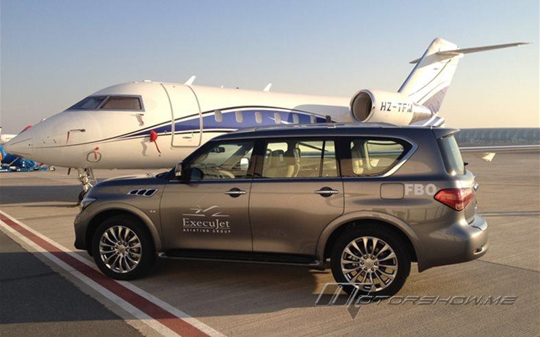 سيّارات إنفينيتي QX80 لنقل المسافرين في مطار دبي الدولي!