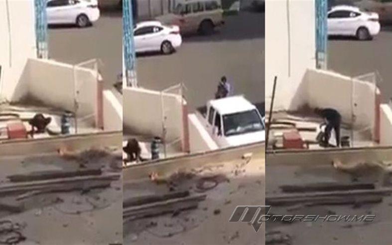 بالفيديو: مواطن يوثق فضيحة من نافذة منزله في إحدى محطات الوقود في السعودية