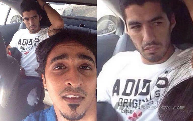 سائق سيارة تاكسي سعودي يتجرأ ويلتقط سيلفي مع سواريز العضاض
