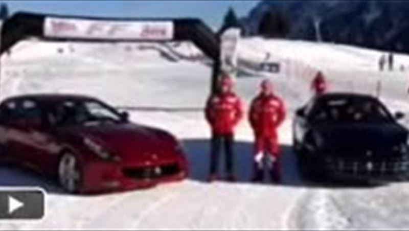 Ferrari challenge 2011 and FF on snow with Alonzo and Massa