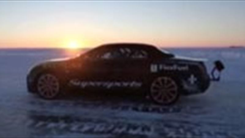 Bentley sets speed record on ice with Juha Kankkunen
