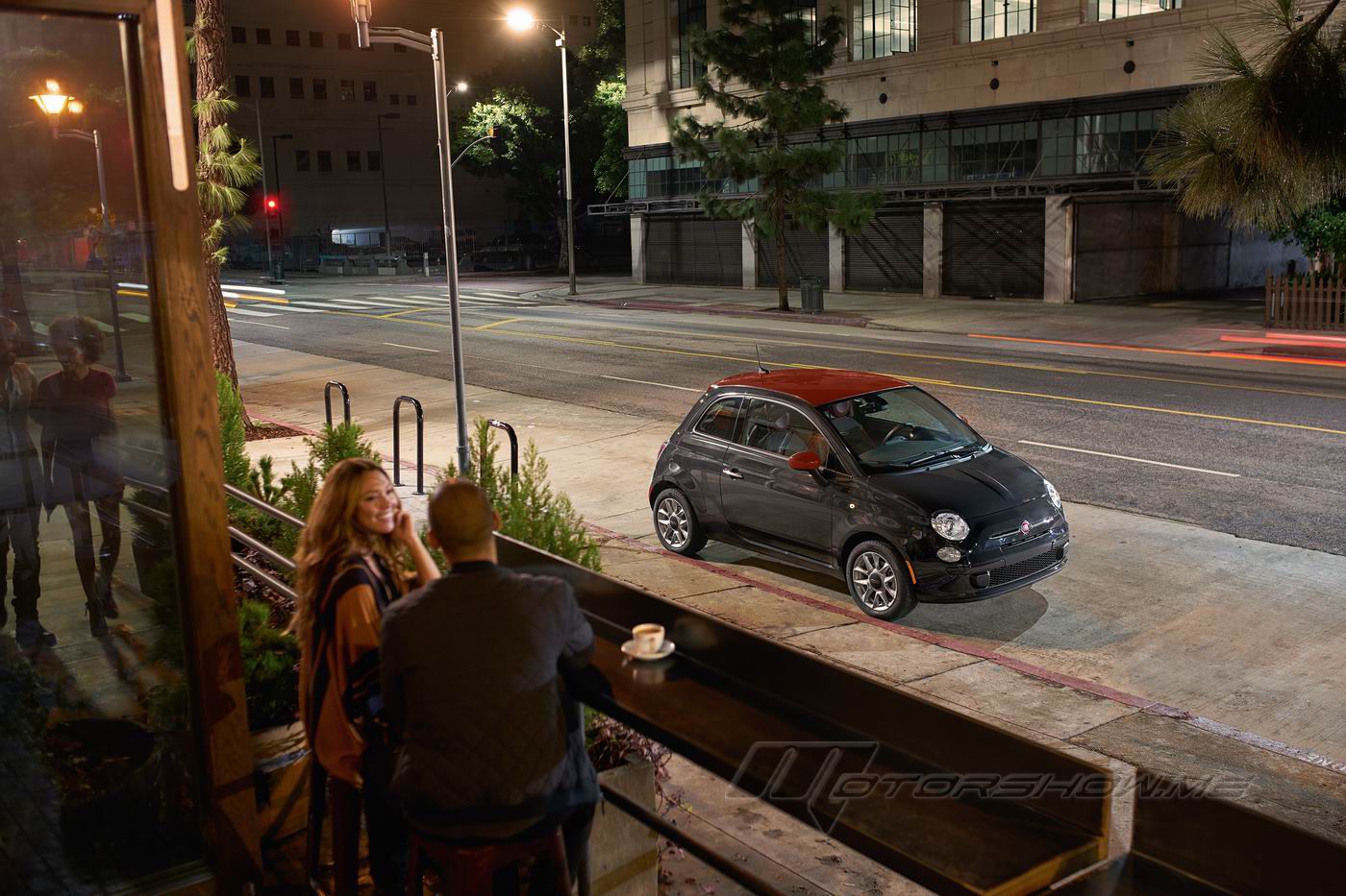 Fiat 500 Design-Set Humanoide weiß mit schwarzem Kontrastdetail