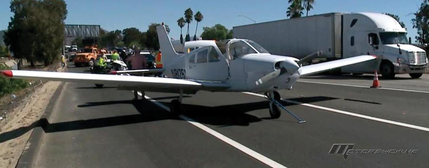 طائرة تهبط بشكل مفاجئ على الطريق السريع في كاليفورنيا (فيديو)