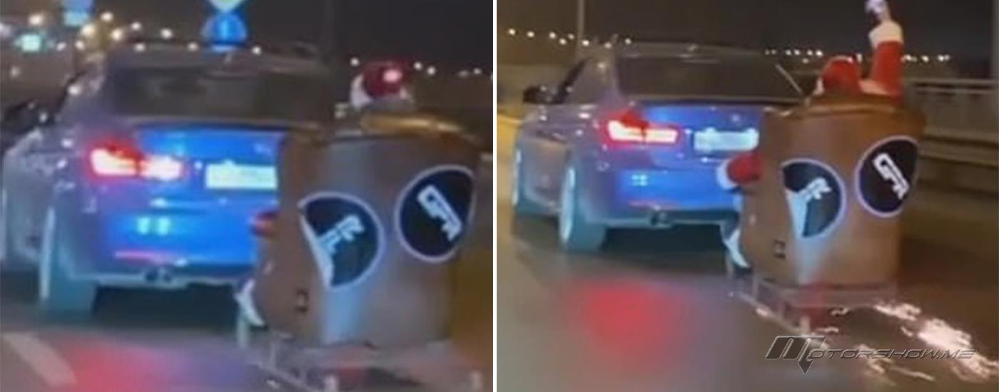 بالفيديو: سانتا كلوز يستبدل الرّنة بشيء أسرع والسلطات تتحرّك