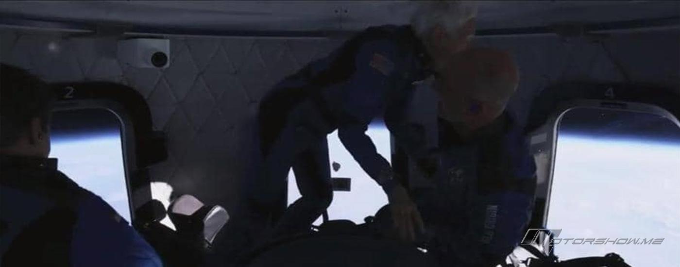 بالفيديو: ماذا دار داخل كبسولة بيزوس الفضائية؟