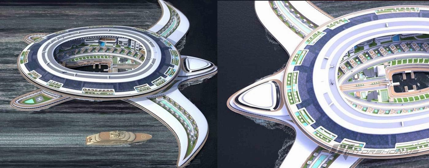 Meet “Pangeos” The $5bn Turtle-Shaped Floating City