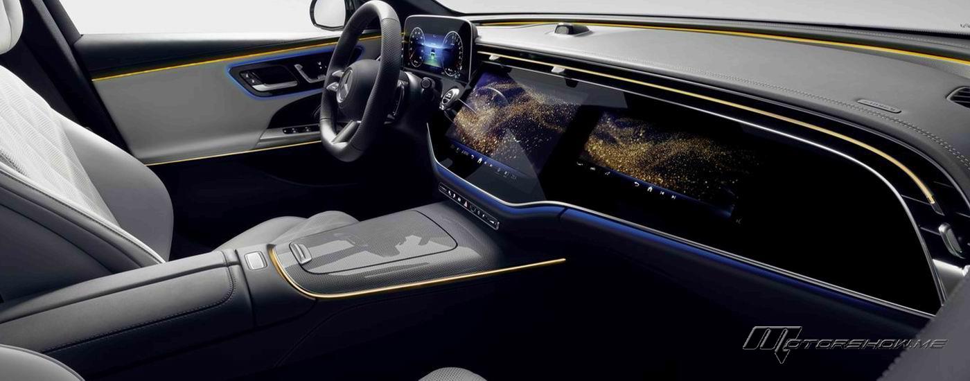 مرسيدس تكشف عن داخلية إي كلاس 2024 مع شاشة جديدة