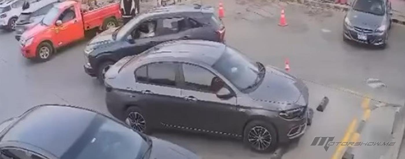 هبوط أرضي يبتلع جزءًا من محطة وقود في التجمع الخامس بالقاهرة