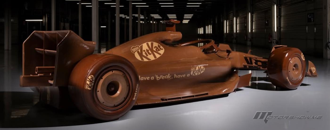 كيت كات تصنع سيارة فورمولا 1 بالحجم الحقيقي من الشوكولاتة