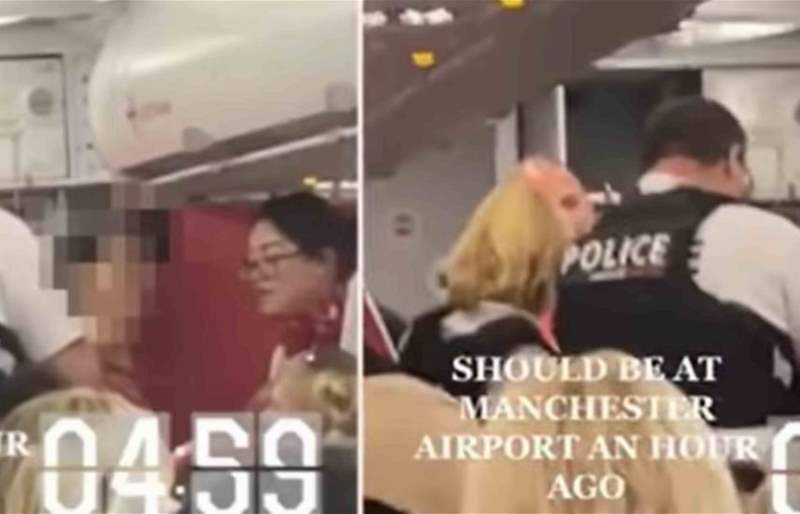 بالفيديو: سيدة شبه عارية تهدد بتفجير إحدى الطائرات