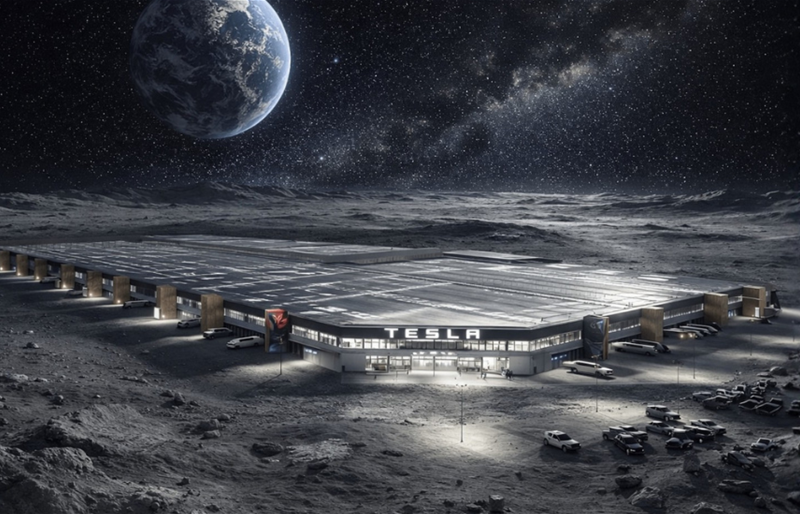 إيلون ماسك يفاجئ العالم: هل تُصنع سيارات تسلا على القمر خلال 20 عاماً؟
