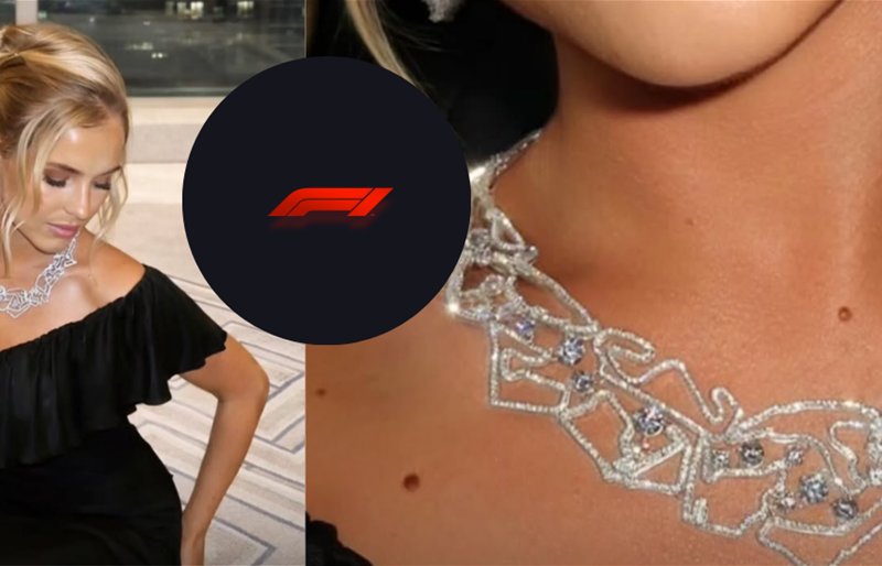 هذه القلادة الماسية بقيمة 350,000 دولار مستوحاة من جميع حلبات الفورمولا 1