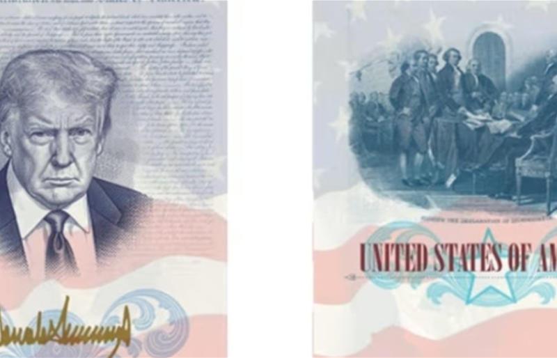 صورة ترامب على جوازات سفر أميركية!