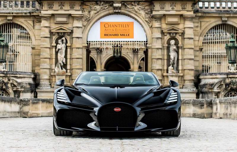 Bugatti W16 Mistral Makes European Debut At Chantilly Arts & Elegance Richard Mille