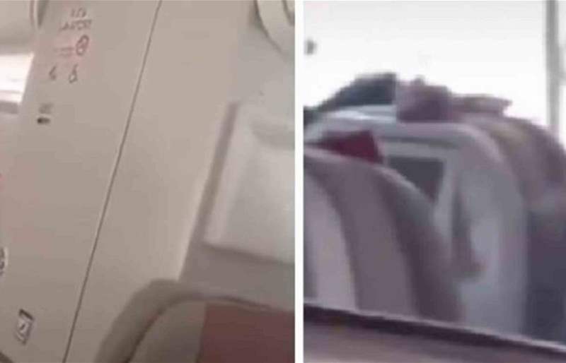 بالفيديو: راكب يفتح باب الطائرة في الجو!