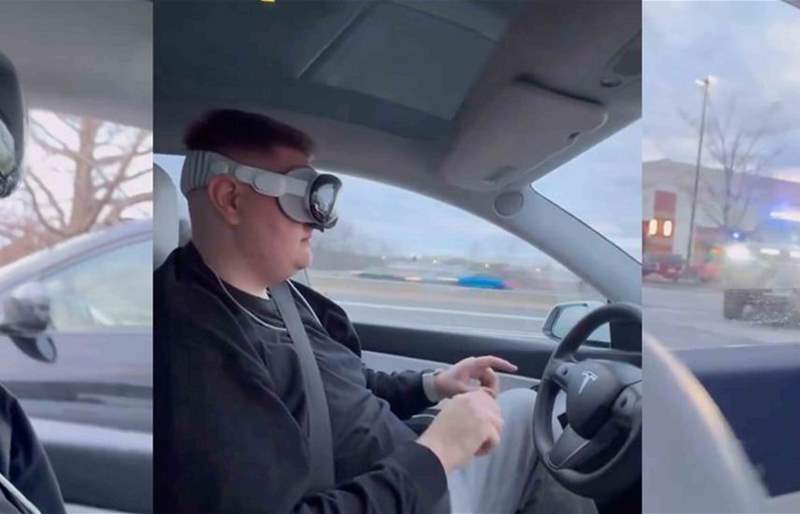 هل يمكن قيادة السيارة بـ نظارة ابل؟