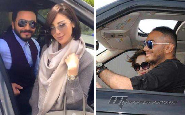 بالصور: زوجة تامر حسني تشغل المواقع بإطلالاتها مع السيارات