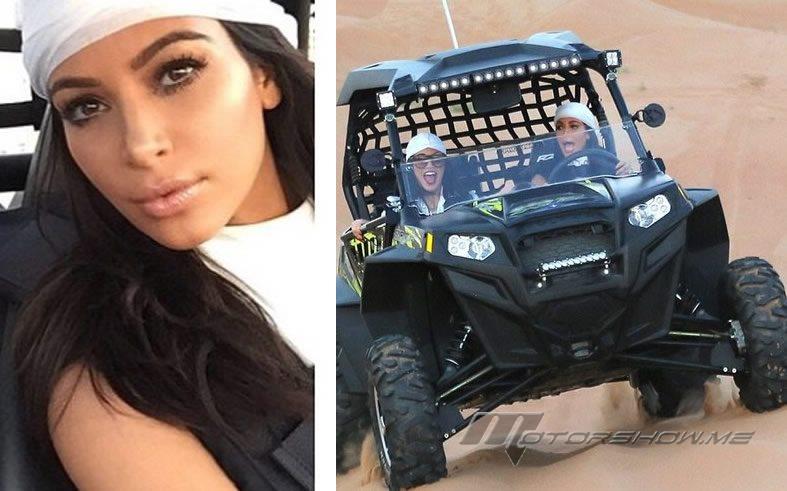 بالصور: كيم كارداشيان تمارس التفحيط بطريقة خطيرة في دبي