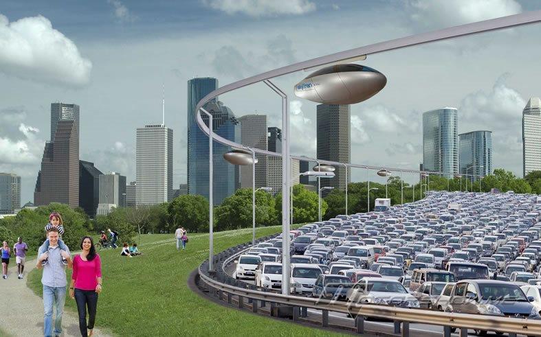 مستقبل سيارات التاكسي مع سكاي تران