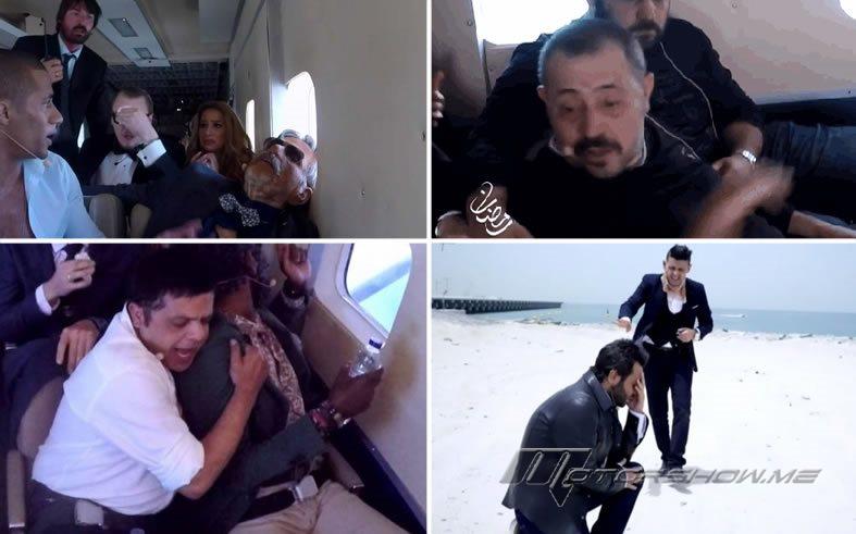 بالفيديو والصور: ماذا يفعل رامز جلال بالمشاهير على متن الطائرة؟!