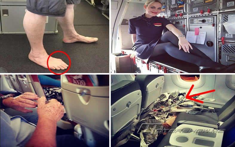 بالصور: هذا أسوأ ما يفعله المسافرين على الطائرات