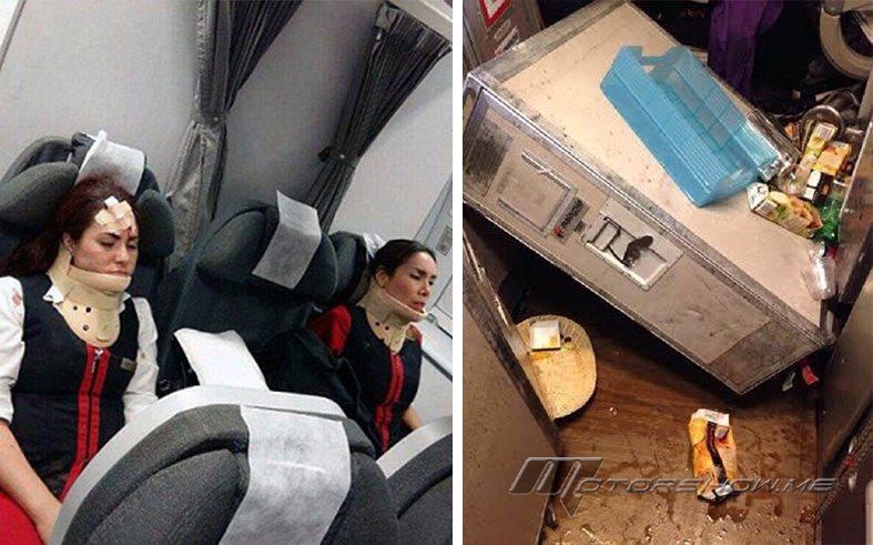 بالصور: اضطرابات جوية شديدة تسبب فوضى هائلة على متن طائرة ماليزية