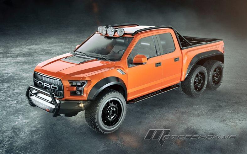 Hennessey VelociRaptor 6X6 Concept is a 600-Horsepower, and Six-Wheel Supertruck