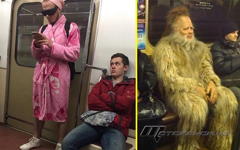 16 صورة لحالات غريبة عجيبة حصلت في وسائل النقل العام حول العالم