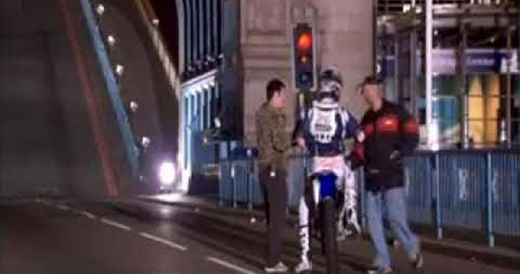 Robbie Madison jumps over London Tower Bridge 2011
