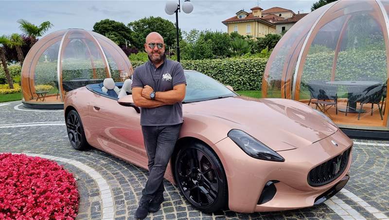 The 2025 Maserati GranCabrio and the TRIDENTE All-Electric Boat