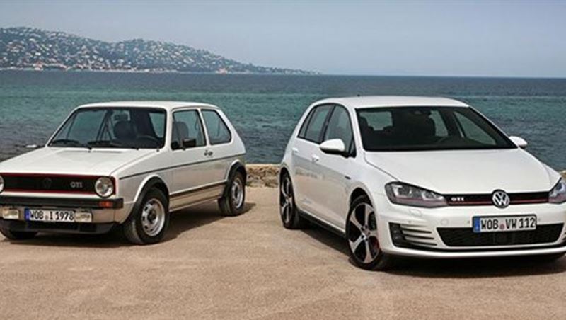 VW Evolution of Golf I to Golf VII 