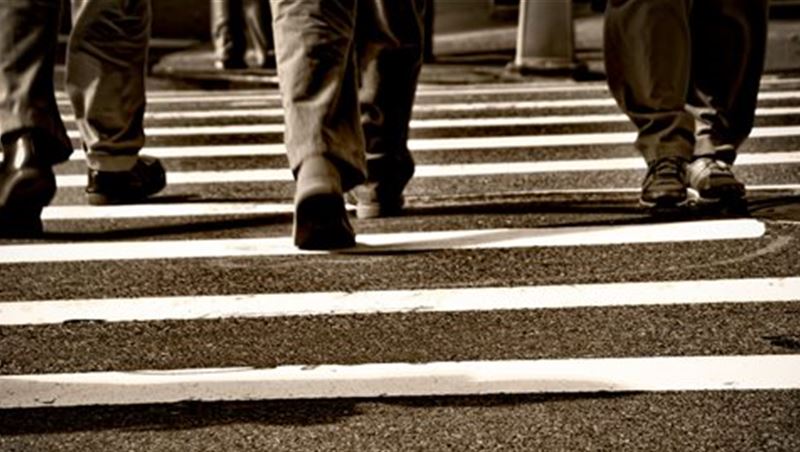 Pedestrians Crossing the Highway