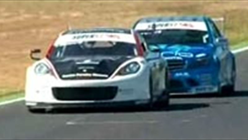 Porsche Panamera racing and winning at Superstars 2010