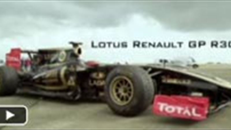How fast is an F1 car by Lotus Renault 2012