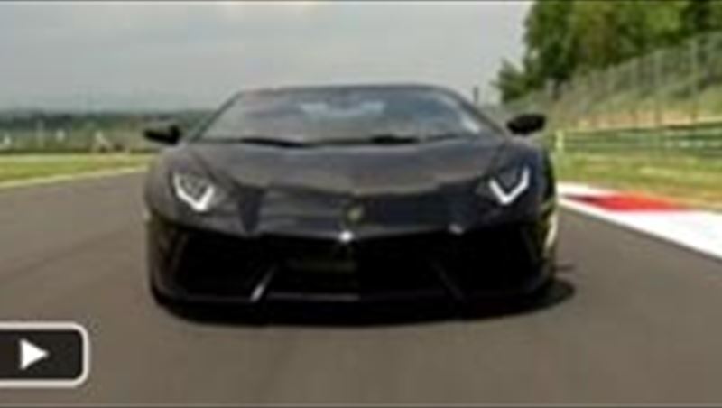 Lamborghini LP700-4 Aventador tested on F1 track
