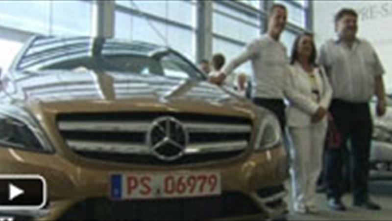Mercedes-Benz Rastatt Plant Tour by Schumacher and Rosberg 2012