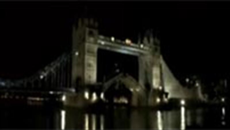 Robbie Madison jumps over London Tower Bridge 2011